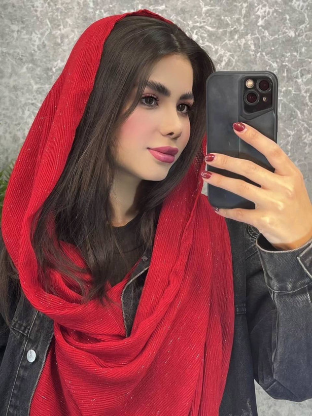 شال پلیسه شاین قرمز