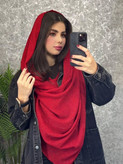 شال پلیسه شاین قرمز