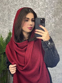 شال پلیسه شاین قرمز