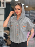 وست کلاه دار چهارخونه