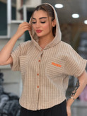 وست کلاه دار چهارخونه